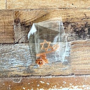 NWOT Rose gold Star of David necklace